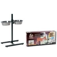 Karlie-Flamingo (Карлі-Фламінго) H-FRAME WITH DISHES дві металеві миски для собак на штативі - цена в Зоофаворит