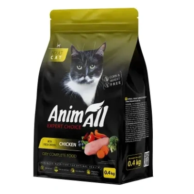 Сухий корм AnimAll для дорослих котів зі свіжою куркою ваговий - купить в Зоофаворит, AnimAll
