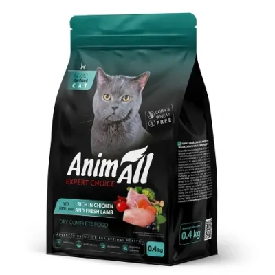 Сухий корм AnimAll для стерилізованих котів з куркою та свіжим ягням ваговий - купить в Зоофаворит, AnimAll
